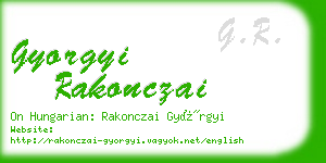 gyorgyi rakonczai business card